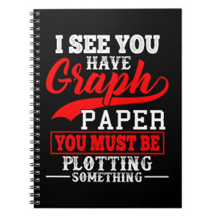Math Graph Paper Pun Spiral Notebook