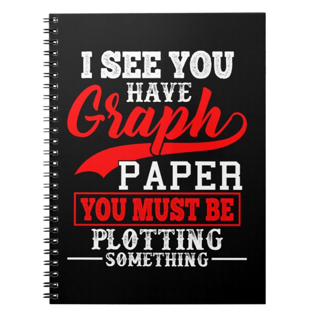Math Graph Paper Pun Spiral Notebook (Front)