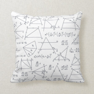 Math Hand Written Calculations Illustrations Cushion