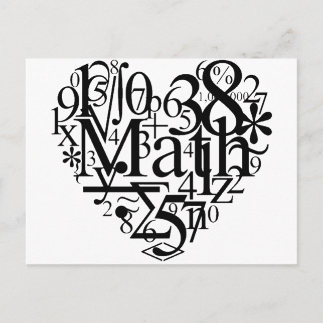Math Heart Postcard (Front)