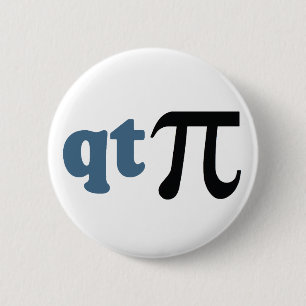 Math Humour - Cute Tee Pi 6 Cm Round Badge