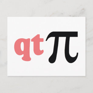 Math Humour - Cute Tee Pi Postcard