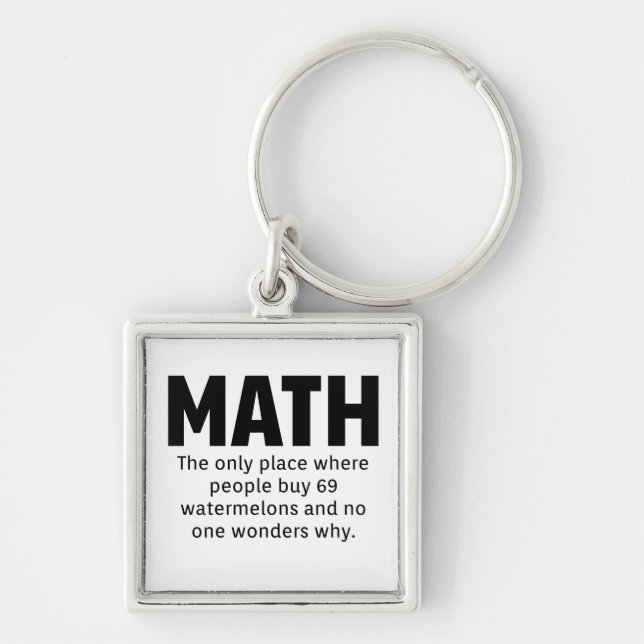 Math Humour Key Ring (Front)