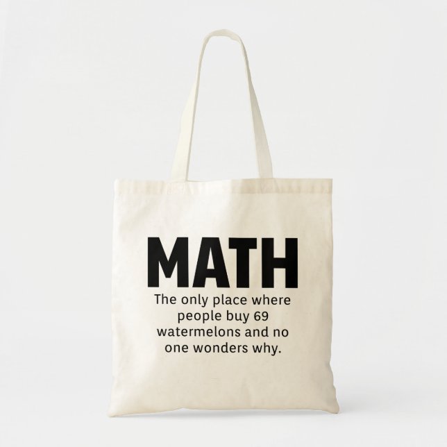Math Humour Tote Bag (Front)