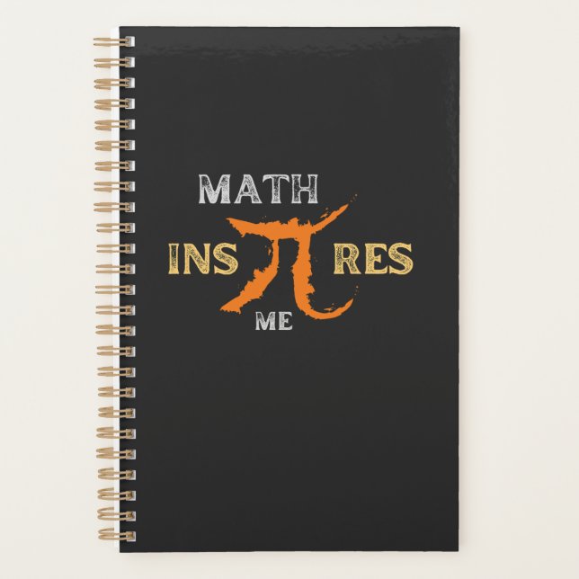 Math Inspires Me Pi Day Short Math Quote  Planner (Front)