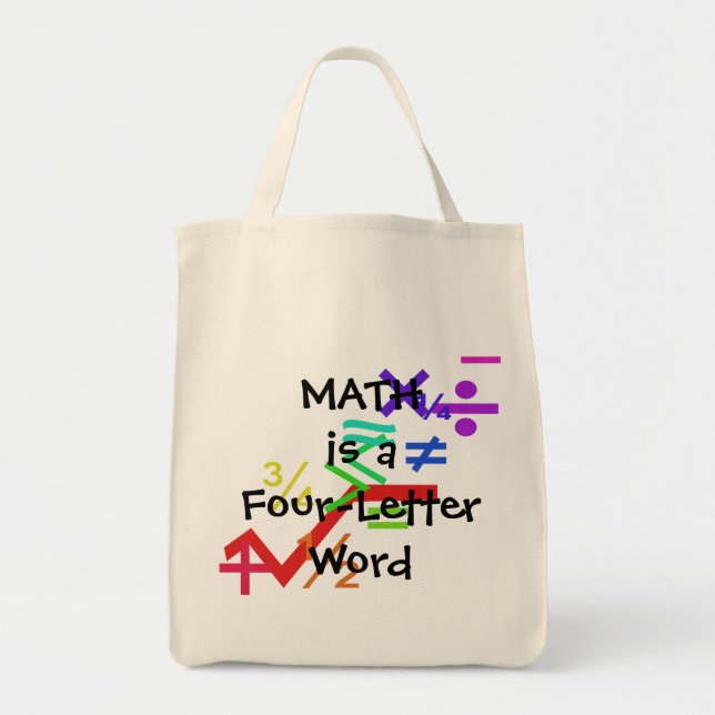 Math is a Four-Letter Word Tote Bag (Front)
