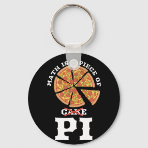 Math Is A Piece Of Cake Apple Pi Happy Pi Day Gift Key Ring
