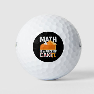 Math Is A Piece Of Cake Pi Day Funny Golf Balls