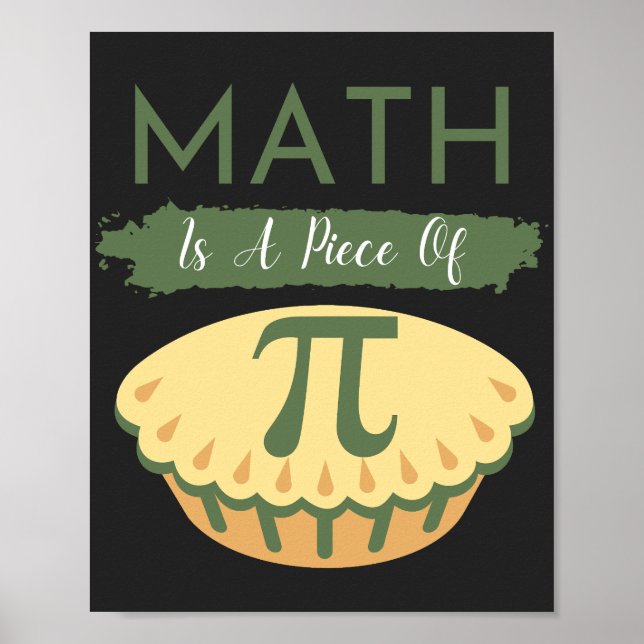 Math Is A Piece Of Pi Funny Pi Day 2023   Poster (Front)