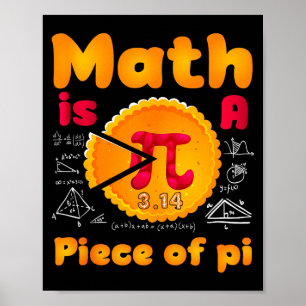 Math Is A Piece Of Pie Happy Pi Day Mathematic Mat Poster