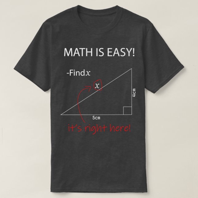 Math is easy math is fun math problems 1  (3) T-Shirt (Design Front)