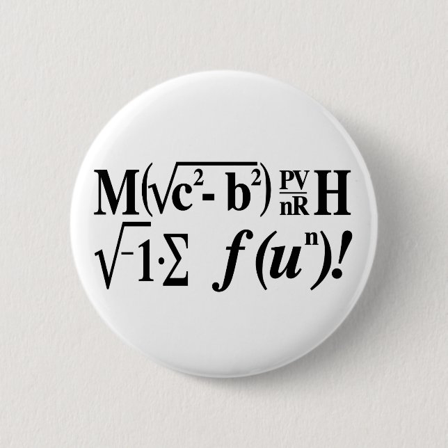 Math is Fun! 6 Cm Round Badge (Front)