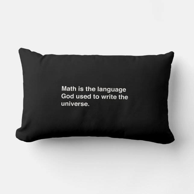 Math is Gods Language Lumbar Cushion (Front)
