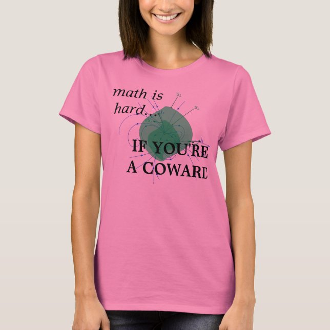 math is hard...IF YOU'RE A COWARD T-Shirt (Front)