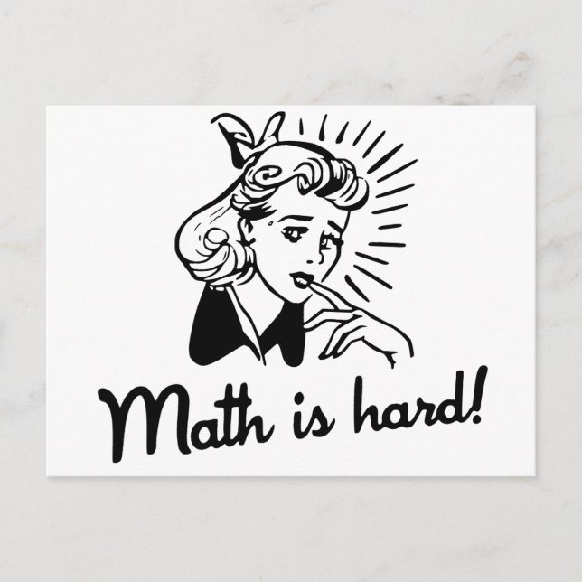 Math is Hard Postcard (Front)