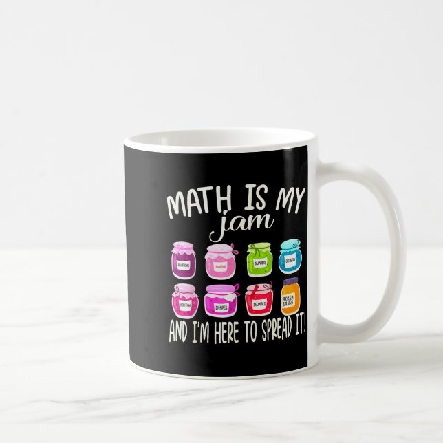 Math Is My Jam And Im Here To Spread It Funny Math Coffee Mug (Right)