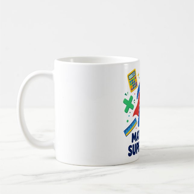 Math Is My Superpower Hero Coffee Mug (Left)