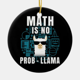 Math Is No Prob Llama Ceramic Tree Decoration