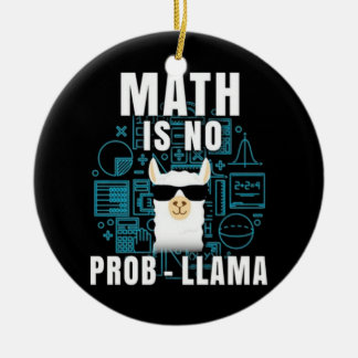 Math Is No Prob Llama Ceramic Tree Decoration