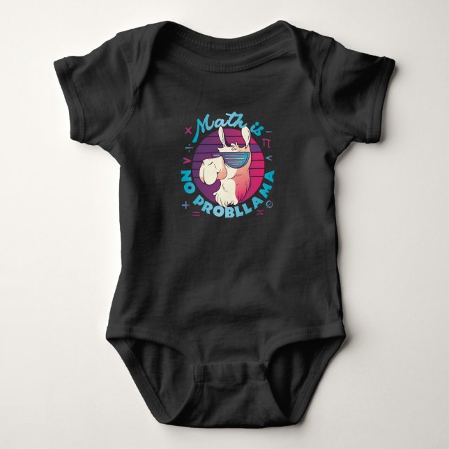 Math Is No ProbLlama Baby Bodysuit (Front)