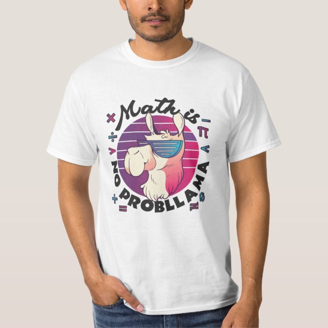 Math Is No ProbLlama T-Shirt (Front)