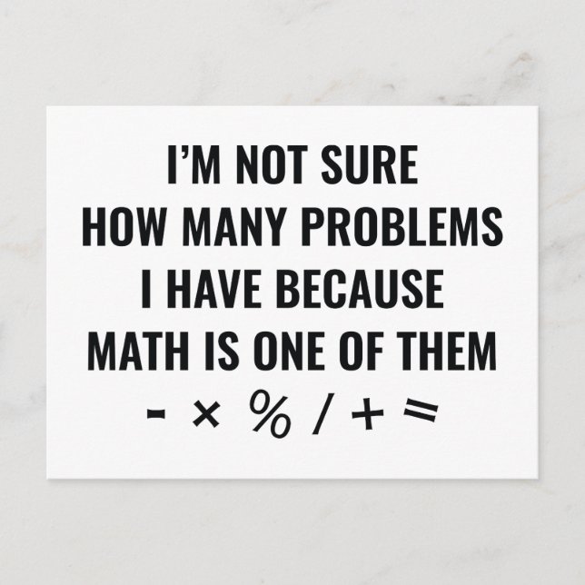 Math Is One Of Them Postcard (Front)