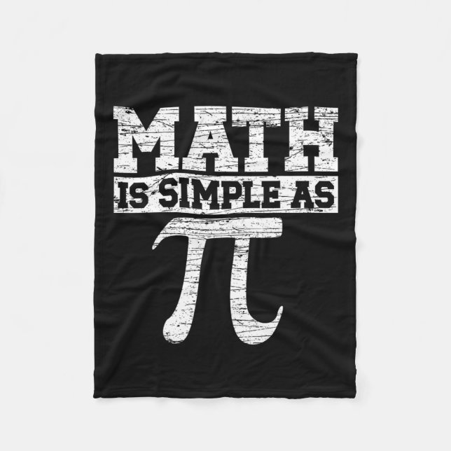 Math Is Simple As Pi Math Teacher Happy Pi Day Lov Fleece Blanket (Front)