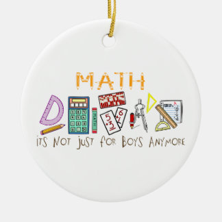 Math:  It's Not Just For Boys Anymore Ceramic Tree Decoration