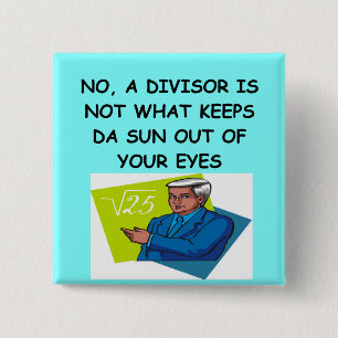 math joke 15 cm square badge