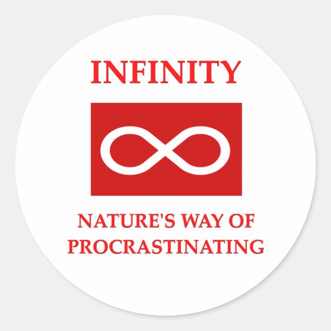 math joke classic round sticker (Front)