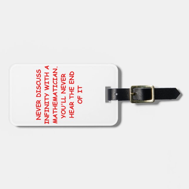 math joke luggage tag (Front Horizontal)
