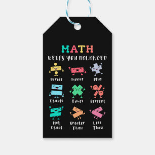 Math keeps you balanced gift tags
