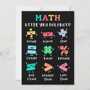 Math keeps you balanced invitation