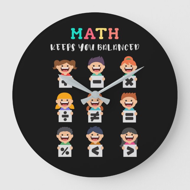 Math keeps you balanced large clock (Front)