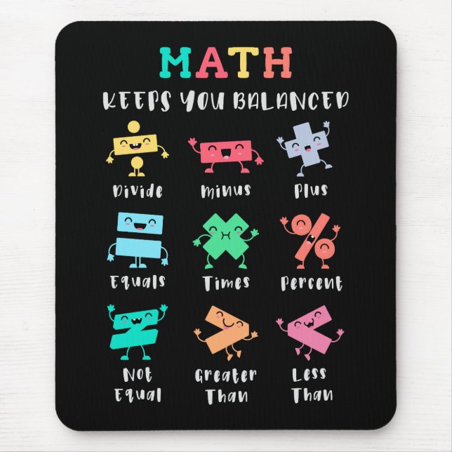 Math keeps you balanced mouse pad (Front)