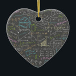 Math Lessons Ceramic Tree Decoration<br><div class="desc">Dozens of equations from various fields of math!</div>