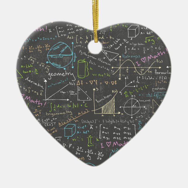 Math Lessons Ceramic Tree Decoration (Front)