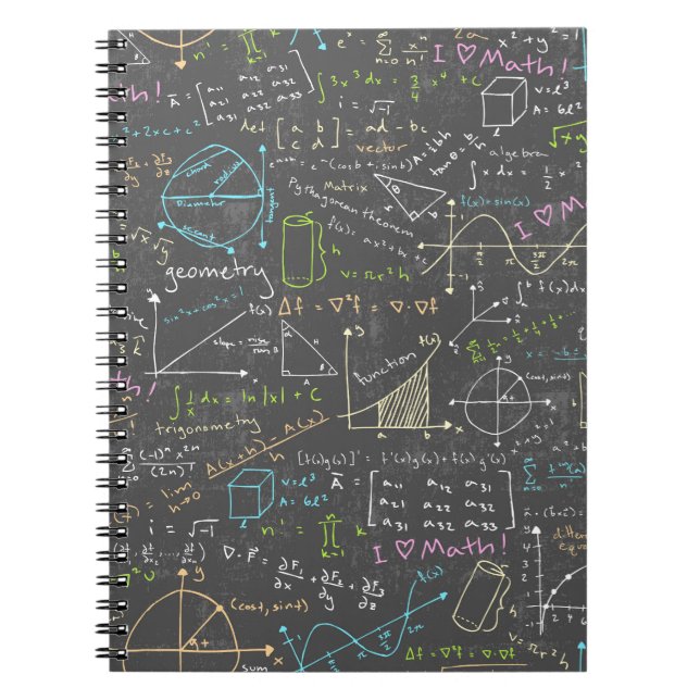 Math Lessons Spiral Notebook (Front)