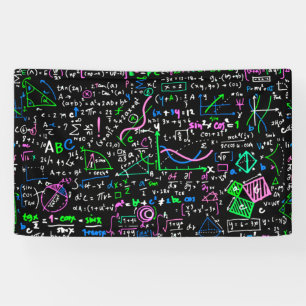 Math linear mathematics education circle banner