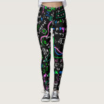 Math linear mathematics education circle leggings<br><div class="desc">Math linear mathematics education circle background</div>