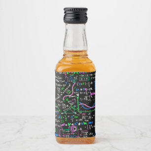 Math linear mathematics education circle liquor bottle label