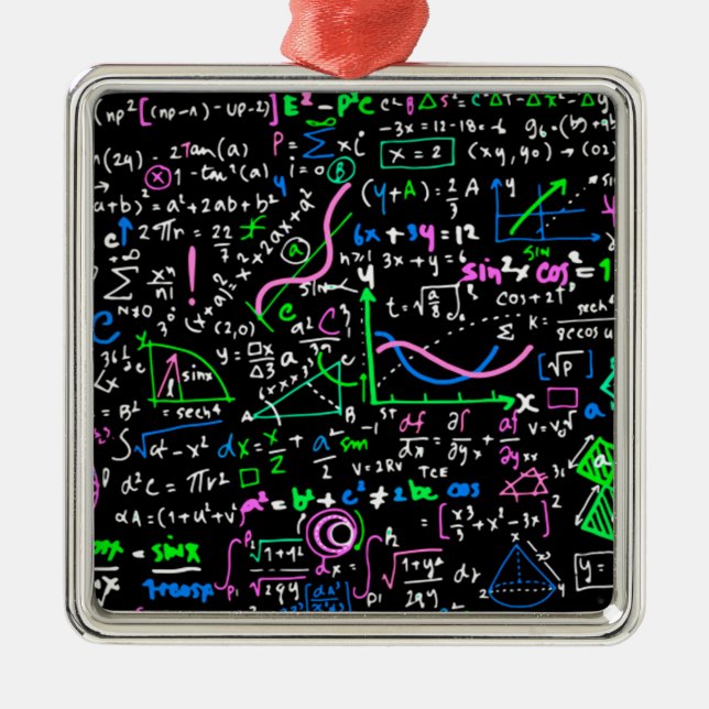 Math linear mathematics education circle metal tree decoration (Front)