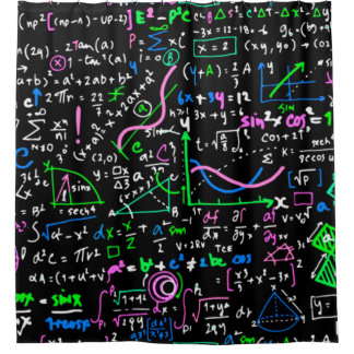 Math linear mathematics education circle shower curtain