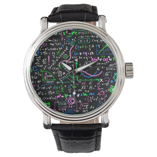 Math linear mathematics education circle watch (Front)