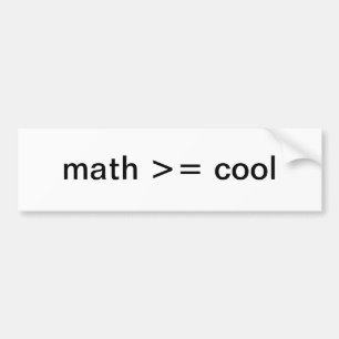 Math Lover's Bumper Sticker