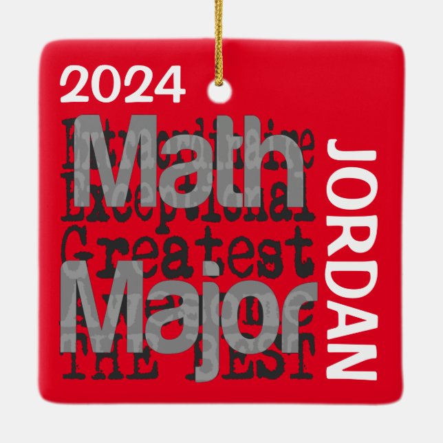 Math Major Extraordinaire CUSTOM Ceramic Ornament (Back)