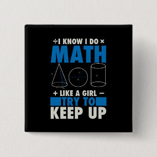Math Math Teacher Pun Gift 15 Cm Square Badge