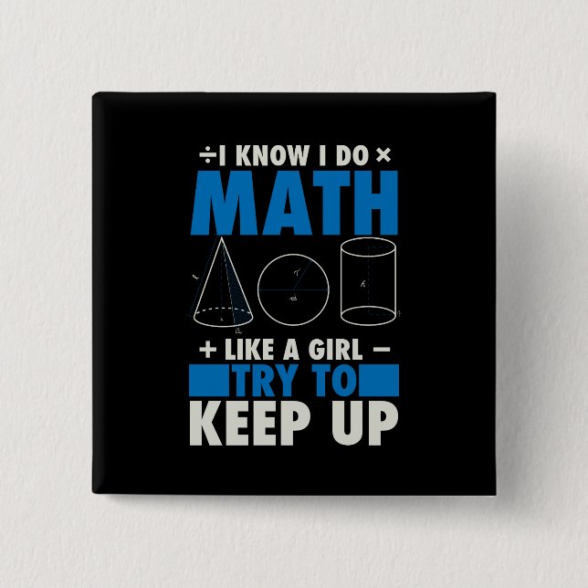 Math Math Teacher Pun Gift 15 Cm Square Badge (Front)