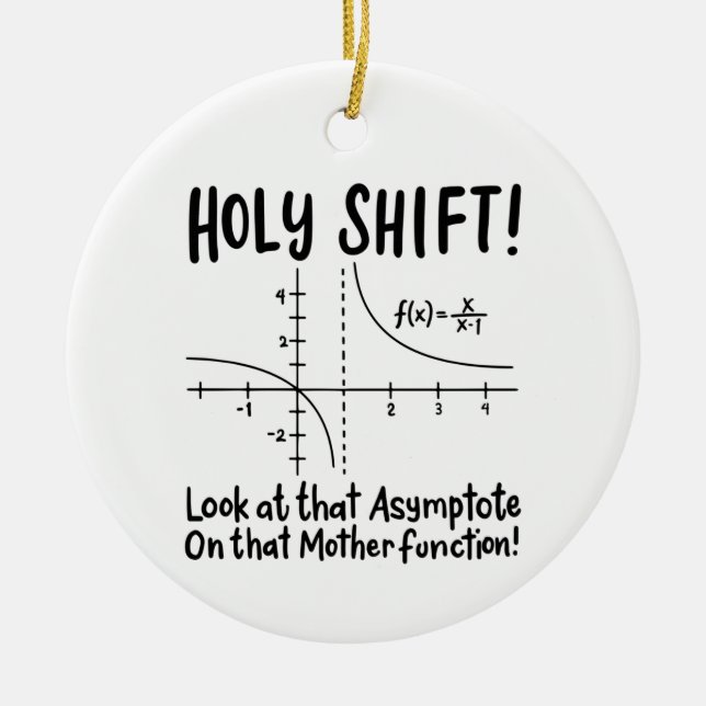 Math Mathematics Ceramic Tree Decoration (Front)