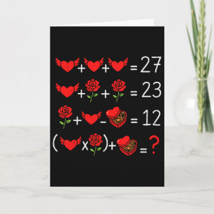 Math Mathematics Geek Funny Valentines Day Teacher Card